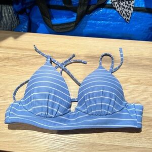 Shade & Shore - Ribbed Long Line Triangle Bikini Top